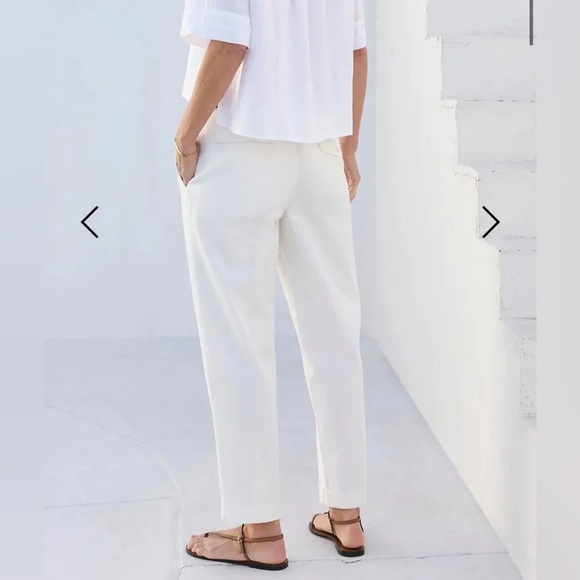 AYR Metropolitan Cotton Pleated Pant in Basmati White - Picture 2 of 10